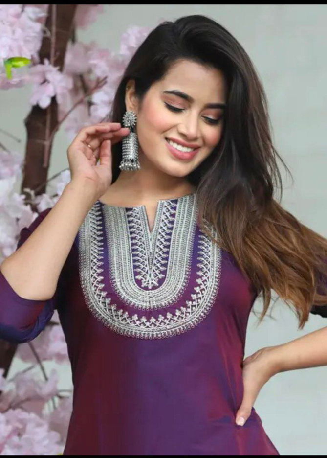 Si 146 By Krishi Art Silk Embroidery Kurti Wholesale Shop In Surat